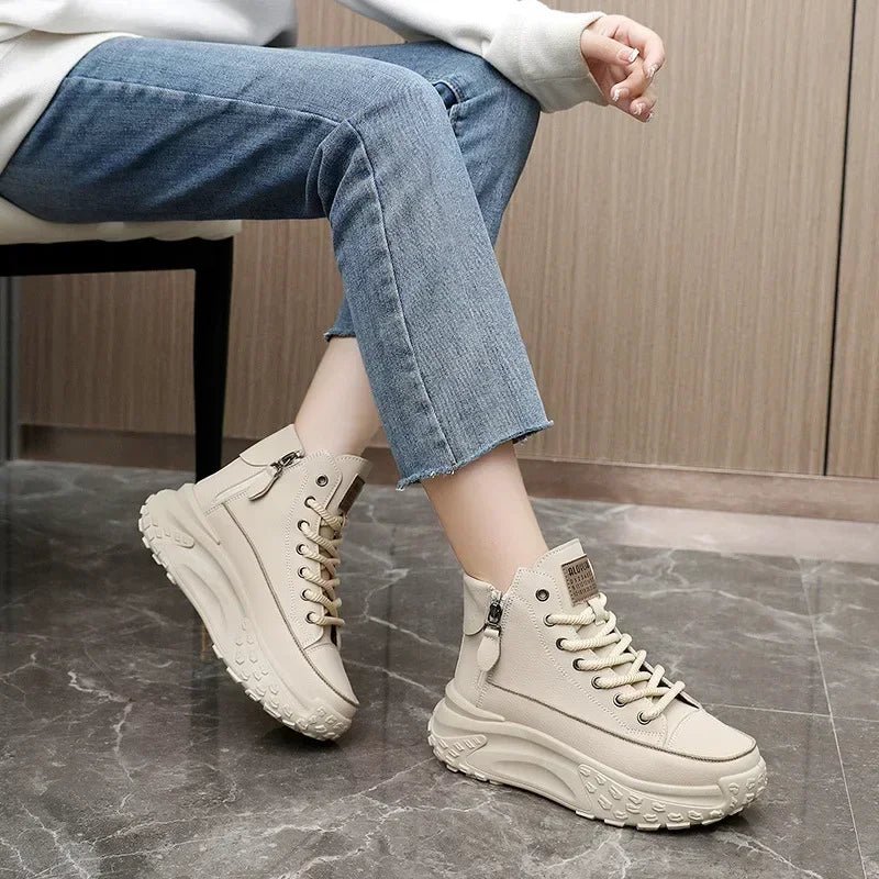 Women's Sneakers Luxury Fashion Womens Boots High - top Platform Casual Shoes New Female Outdoor Running Shoes Zapatillas De Mujer - 𝐝𝐮𝐯𝐥𝐚𝐬𝐡𝐨𝐩.𝐜𝐨𝐦