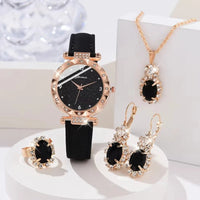 Womens Watches 5Pcs Set Luxury Rhinestone Women Fashion Elegant Wristwatch Quartz Watch For Girl WristWatch Bracelet Gift - 𝐝𝐮𝐯𝐥𝐚𝐬𝐡𝐨𝐩.𝐜𝐨𝐦