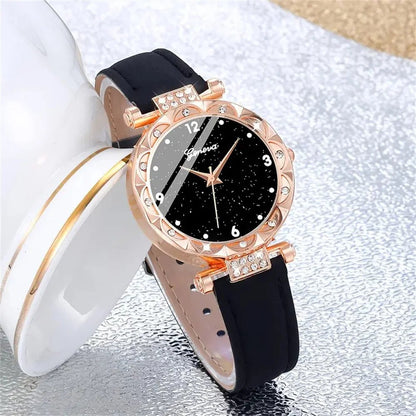 Womens Watches 5Pcs Set Luxury Rhinestone Women Fashion Elegant Wristwatch Quartz Watch For Girl WristWatch Bracelet Gift - 𝐝𝐮𝐯𝐥𝐚𝐬𝐡𝐨𝐩.𝐜𝐨𝐦