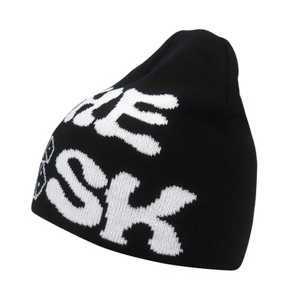 Y2K Letter Knitted Winter Autumn Beanie Cap Men Women Kanye Beanies Gorras Hombre Top Warm Skiing Hat Ear Hats Hip Hop Skullcap - 𝐃𝐔𝐕𝐋𝐀𝐒𝐇𝐎𝐏