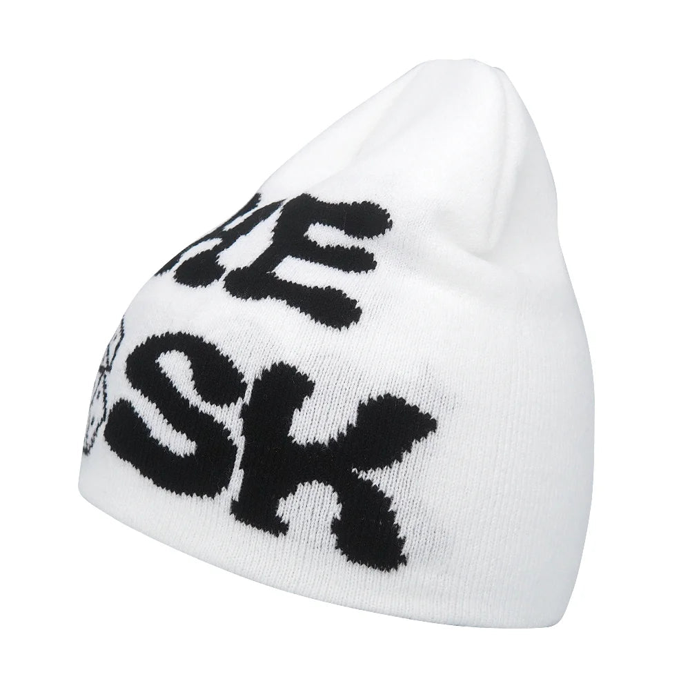 Y2K Letter Knitted Winter Autumn Beanie Cap Men Women Kanye Beanies Gorras Hombre Top Warm Skiing Hat Ear Hats Hip Hop Skullcap - 𝐃𝐔𝐕𝐋𝐀𝐒𝐇𝐎𝐏