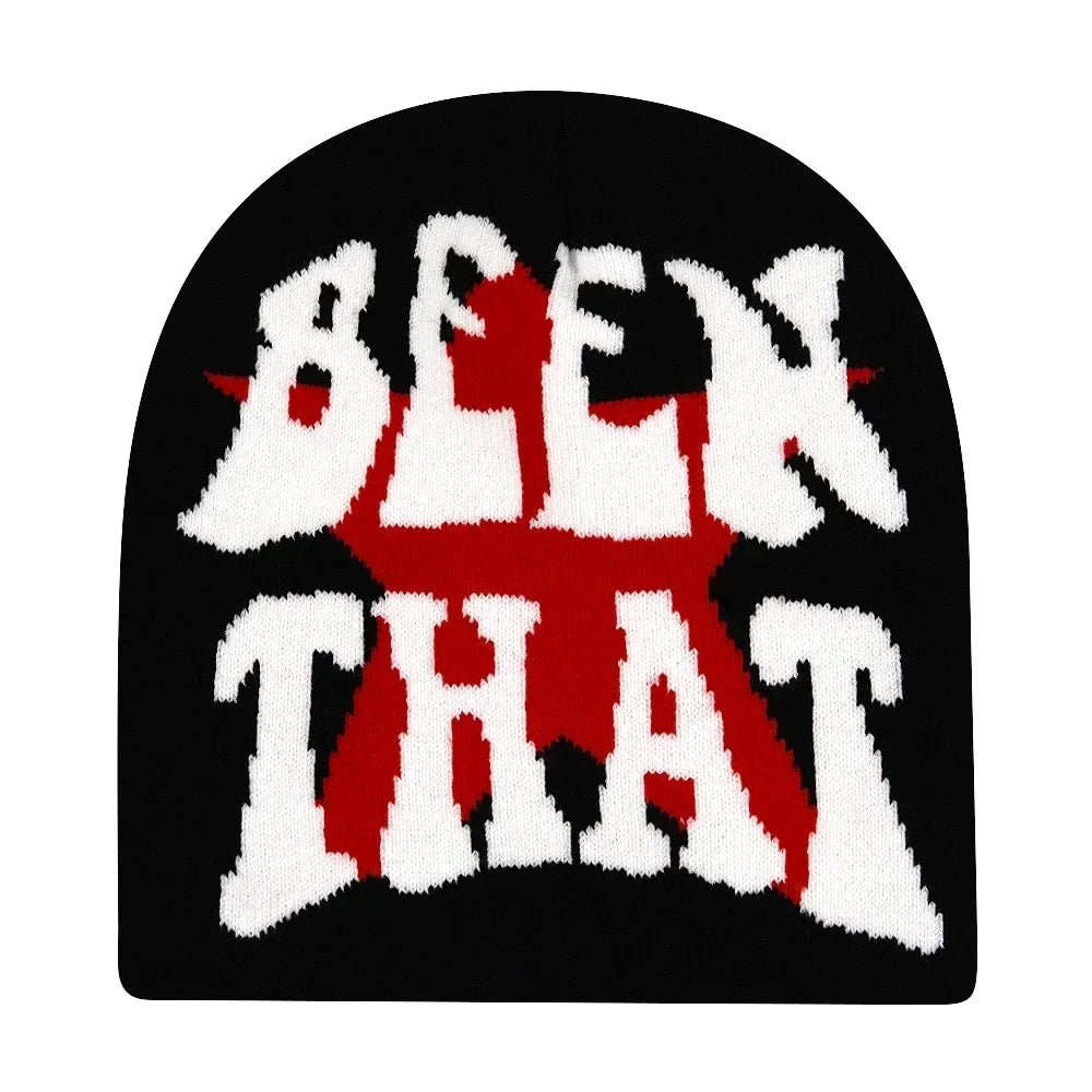 Y2K Letter Knitted Winter Autumn Beanie Cap Men Women Kanye Beanies Gorras Hombre Top Warm Skiing Hat Ear Hats Hip Hop Skullcap - 𝐃𝐔𝐕𝐋𝐀𝐒𝐇𝐎𝐏