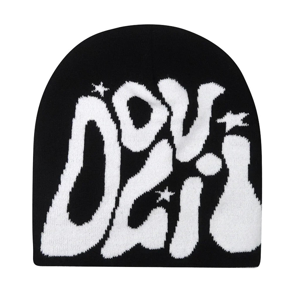 Y2K Letter Knitted Winter Autumn Beanie Cap Men Women Kanye Beanies Gorras Hombre Top Warm Skiing Hat Ear Hats Hip Hop Skullcap - 𝐃𝐔𝐕𝐋𝐀𝐒𝐇𝐎𝐏