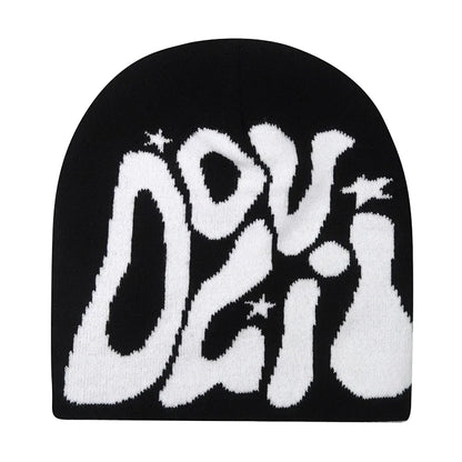 Y2K Letter Knitted Winter Autumn Beanie Cap Men Women Kanye Beanies Gorras Hombre Top Warm Skiing Hat Ear Hats Hip Hop Skullcap - 𝐃𝐔𝐕𝐋𝐀𝐒𝐇𝐎𝐏