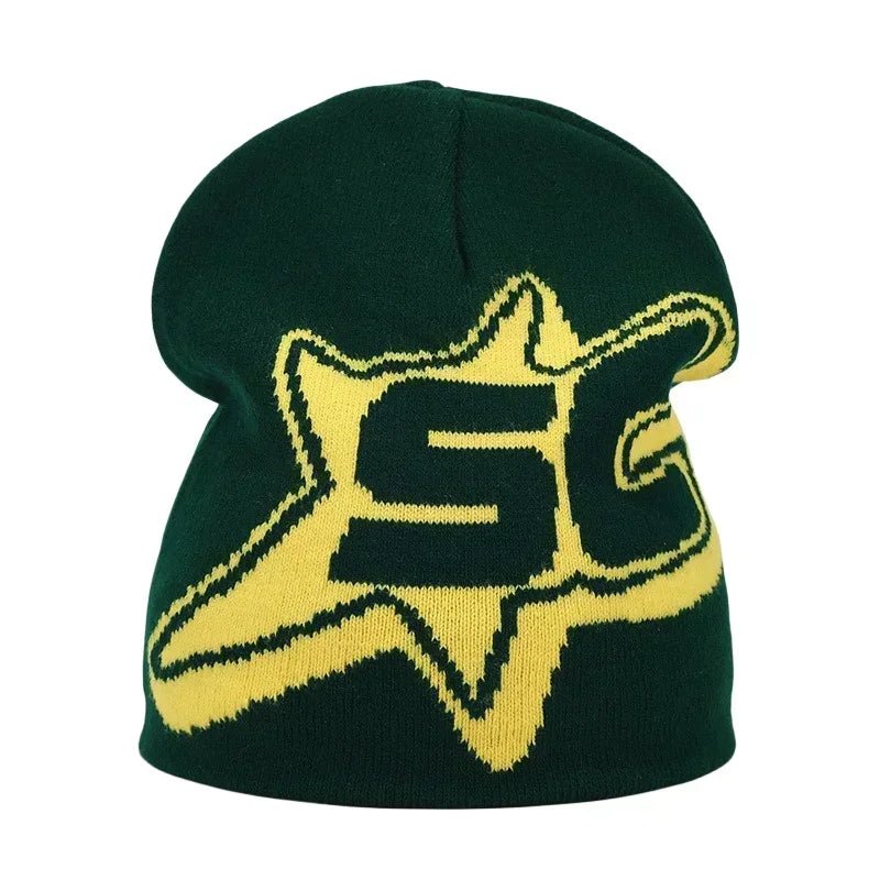 Y2K Letter Knitted Winter Autumn Beanie Cap Men Women Kanye Beanies Gorras Hombre Top Warm Skiing Hat Ear Hats Hip Hop Skullcap - 𝐃𝐔𝐕𝐋𝐀𝐒𝐇𝐎𝐏