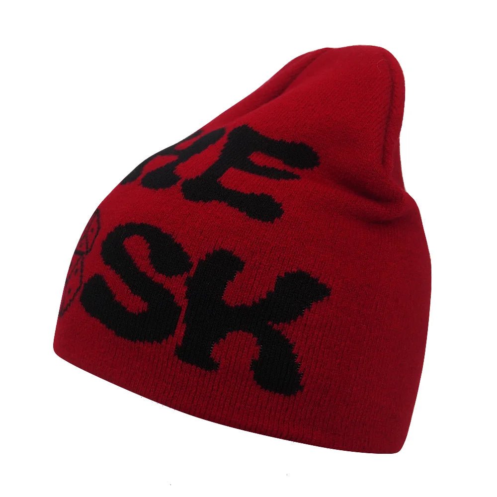 Y2K Letter Knitted Winter Autumn Beanie Cap Men Women Kanye Beanies Gorras Hombre Top Warm Skiing Hat Ear Hats Hip Hop Skullcap - 𝐃𝐔𝐕𝐋𝐀𝐒𝐇𝐎𝐏